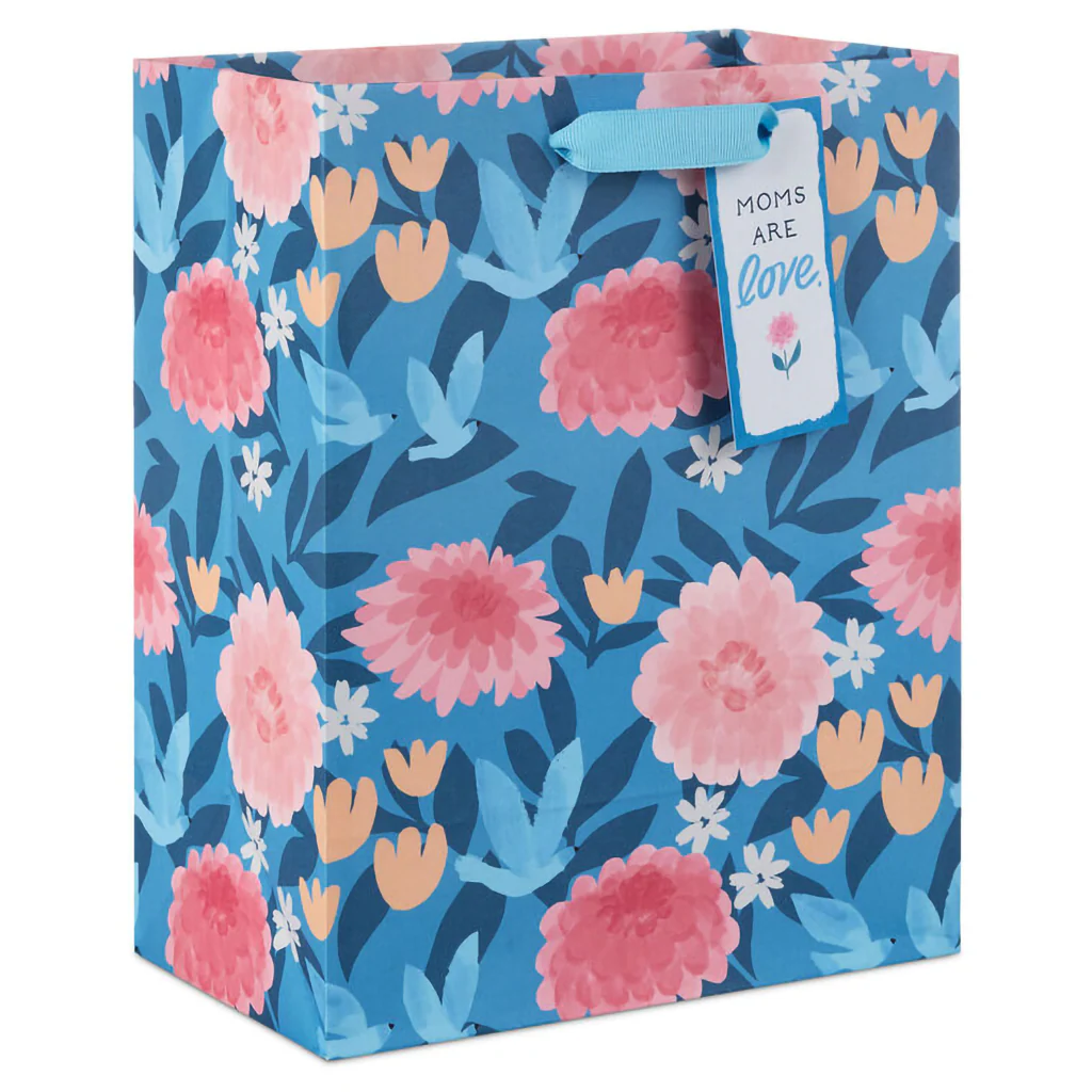 Hallmark : 9.6" Flower Meadow on Blue Medium Mother's Day Gift Bag