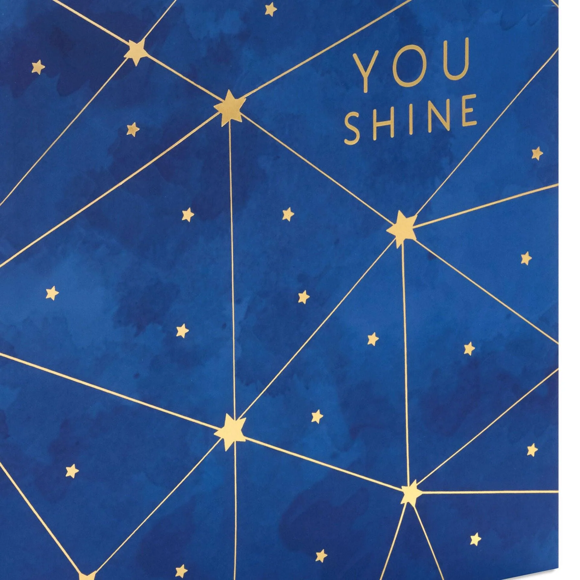 Hallmark : 9.6" Gold Stars on Navy You Shine Medium Gift Bag - Image 6