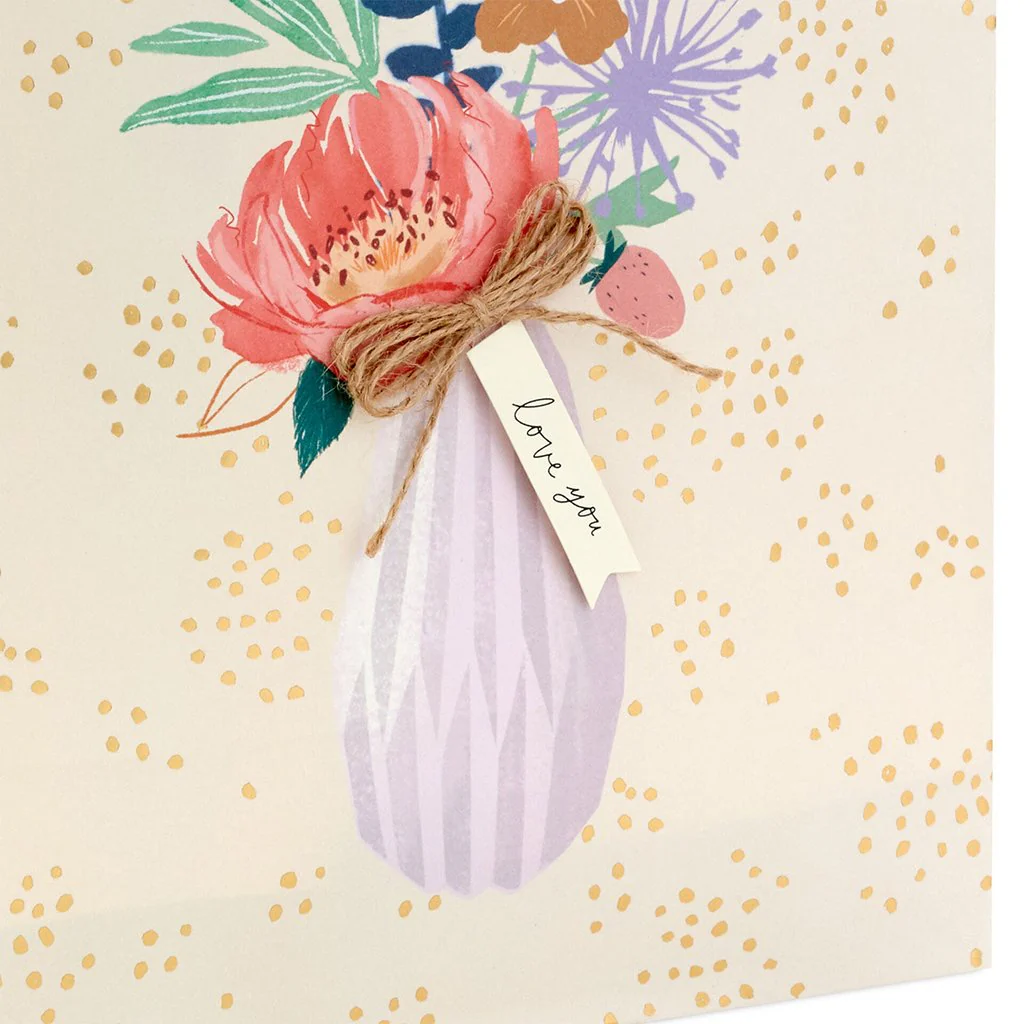 Hallmark : 9.6" Illustrated Bouquet Medium Gift Bag - Image 5