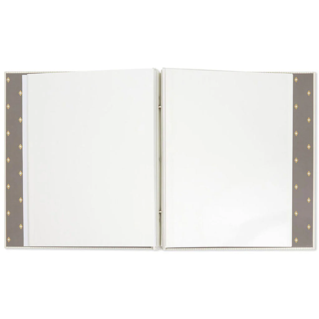 Hallmark : A Life Remembered Taupe Striped Refillable Photo Album - Image 4