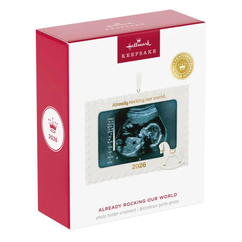 Hallmark : 2026 Keepsake Already Rocking Our World Photo Frame Porcelain Ornament (19) - Image 5
