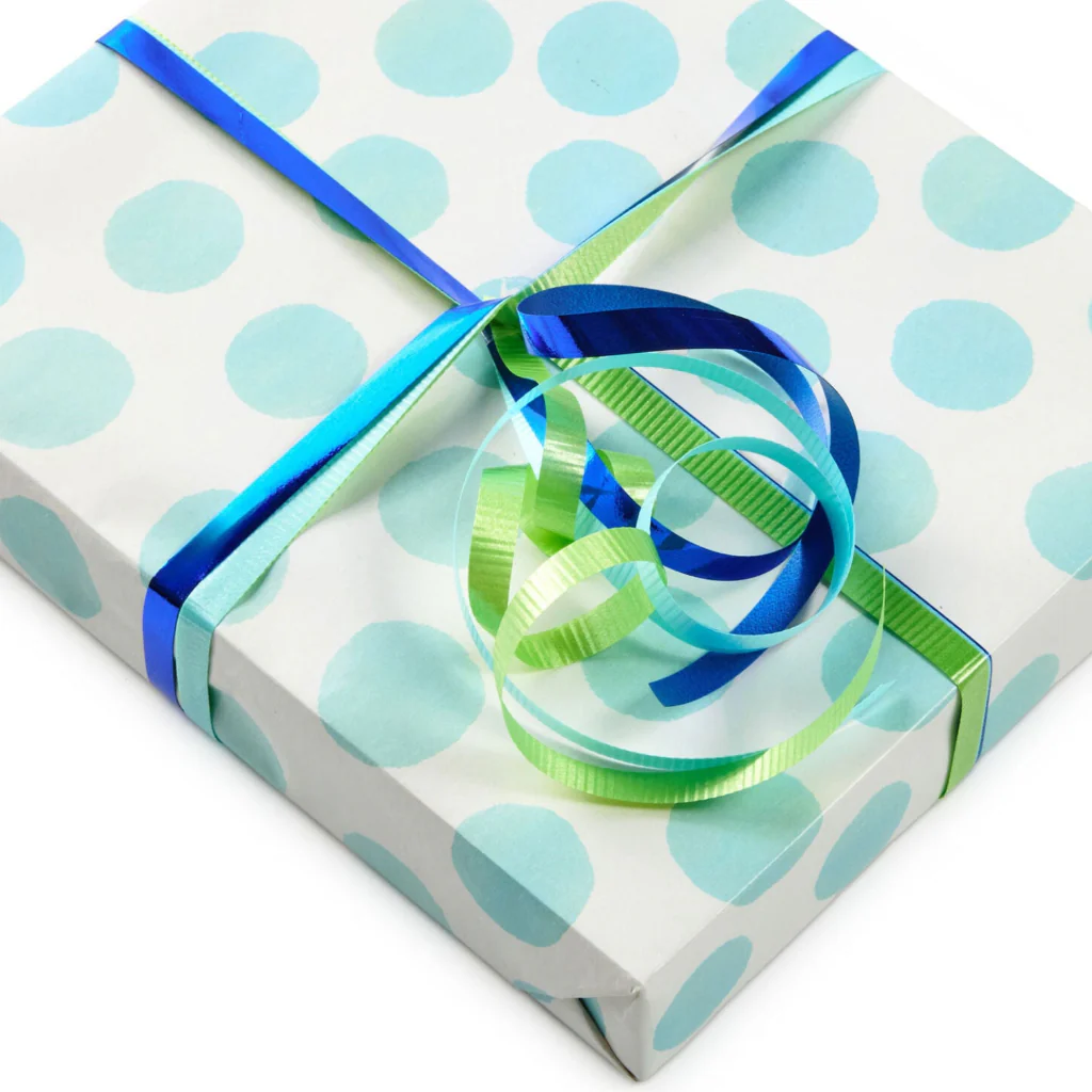 Hallmark : Aqua/Bright Green/Royal Blue 3-Pack Curling Ribbon, 90' total - Image 2