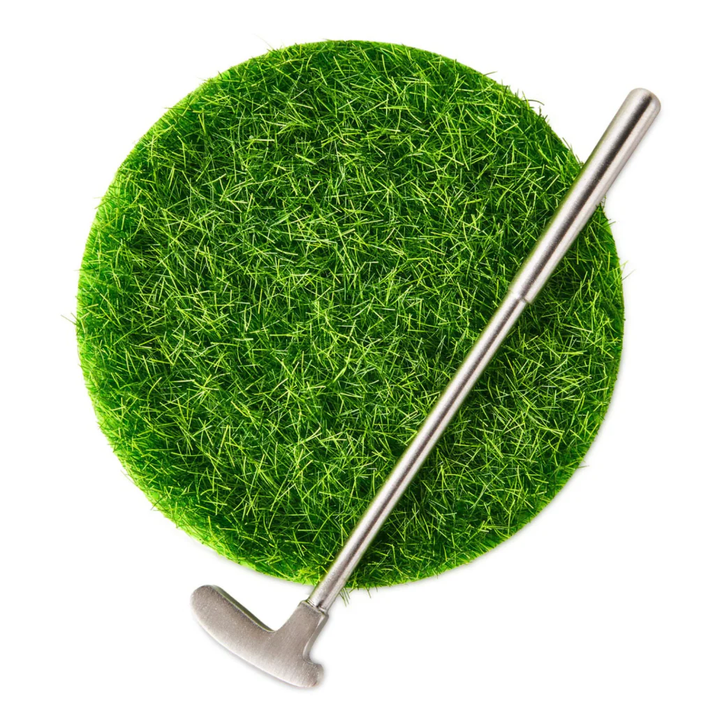 Hallmark : Best Grandpa Ever Lowball Glass With Golf Club Stirrer and Turf Coaster, 8.5 oz. - Image 5