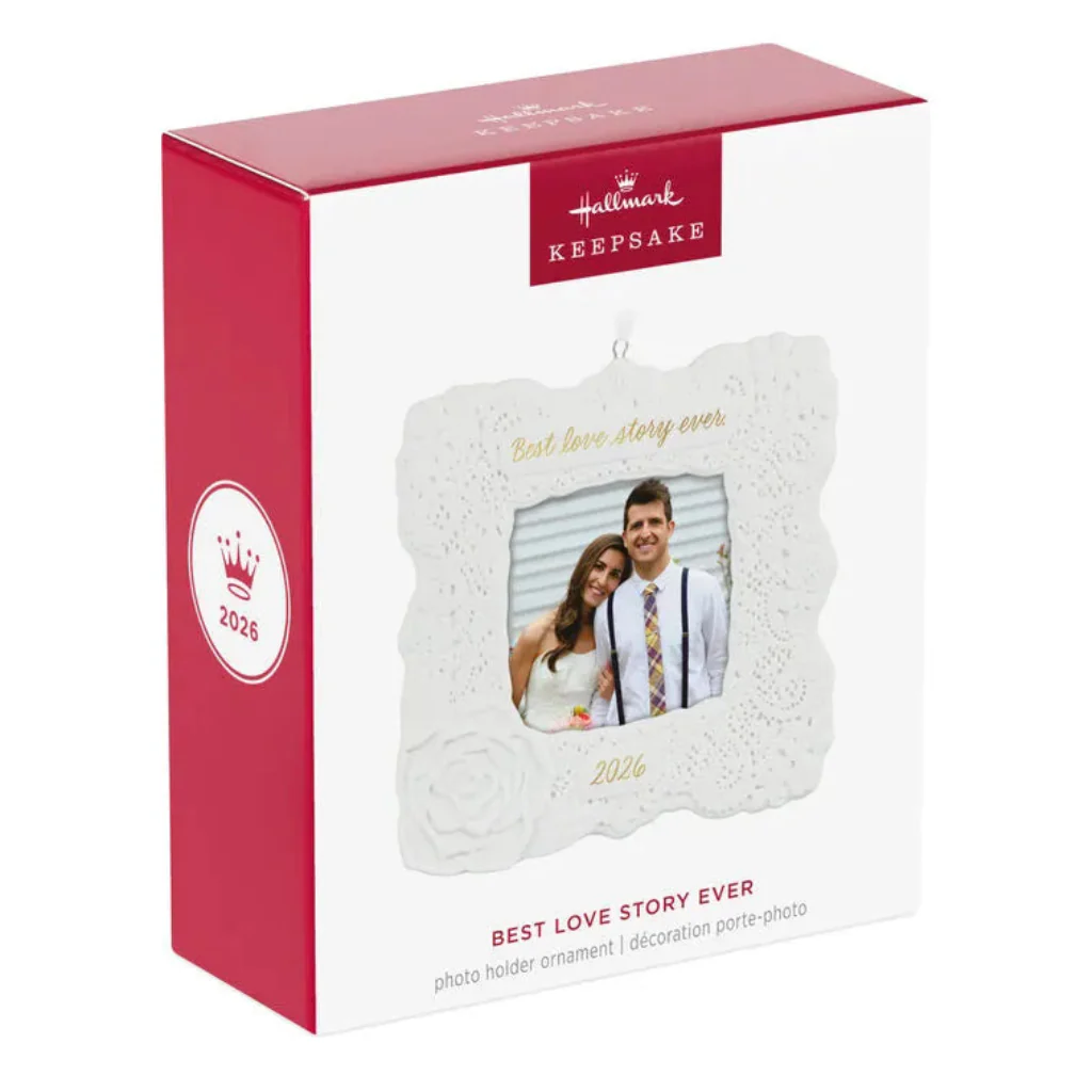 Hallmark : 2026 Keepsake Best Love Story Ever Photo Frame Porcelain Ornament (46) - Image 5