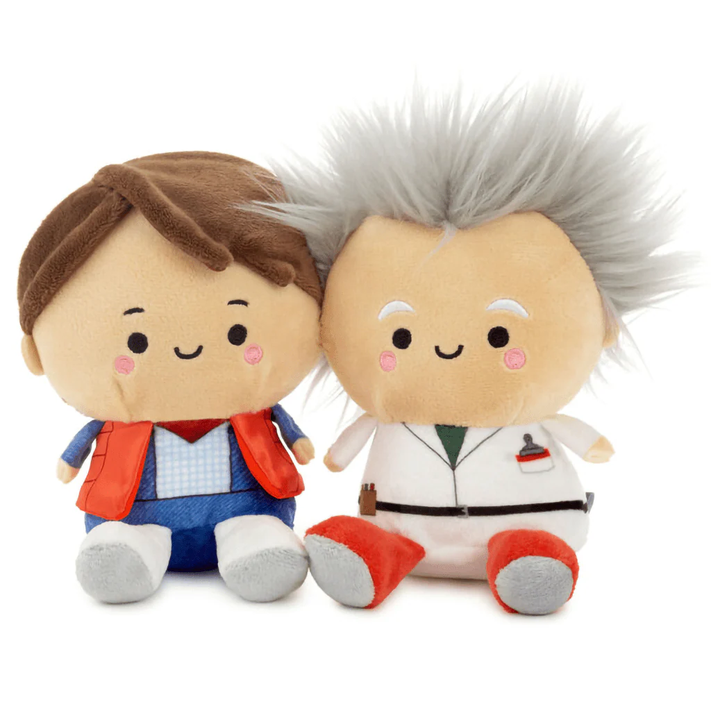 Hallmark : Better Together Back to the Future Doc and Marty McFly Magnetic Plush Pair, 5.5" H