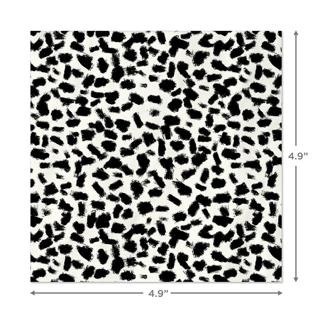 Hallmark : Black and White Animal Print Cocktail Napkins, Set of 16 - Image 3