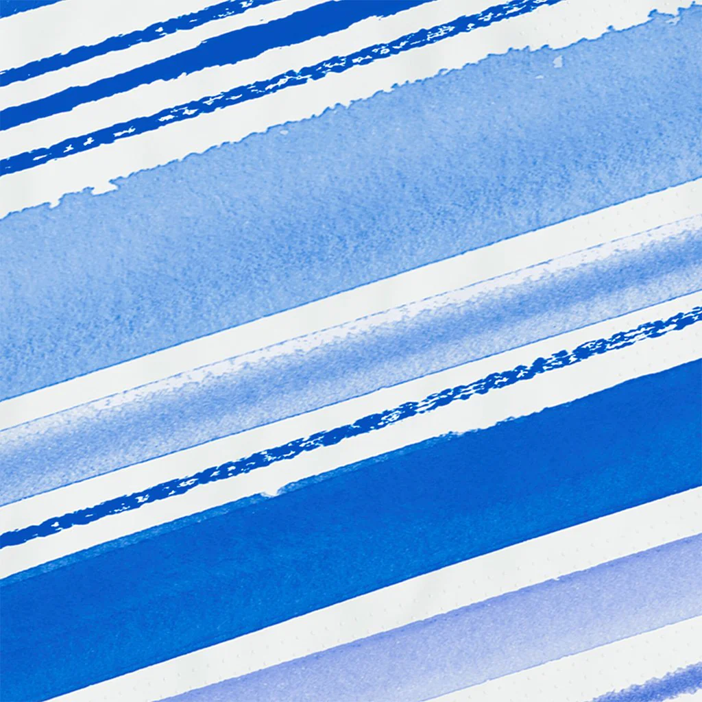 Hallmark : Blue Watercolor Stripe Cocktail Napkins, Set of 16 - Image 4