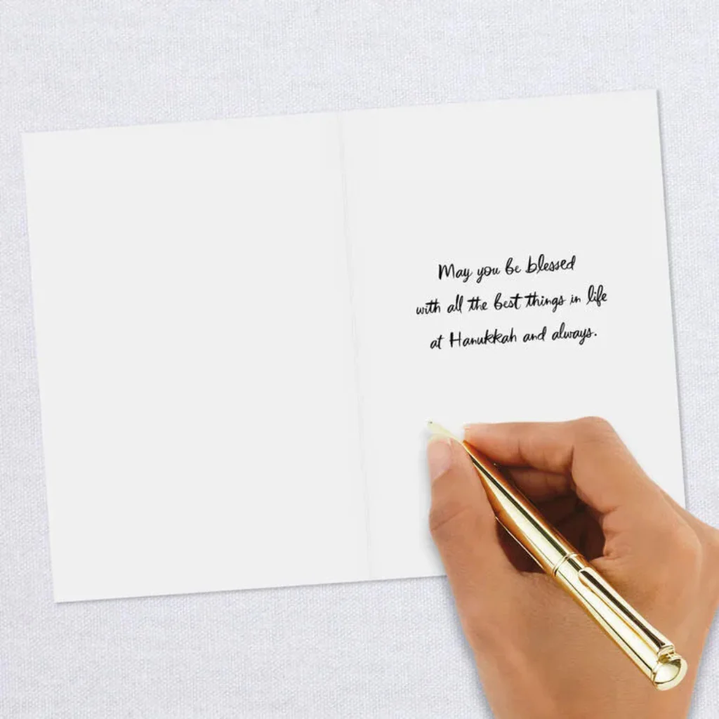 Hallmark : Blue White Stars of David Hanukkah Cards - Image 3