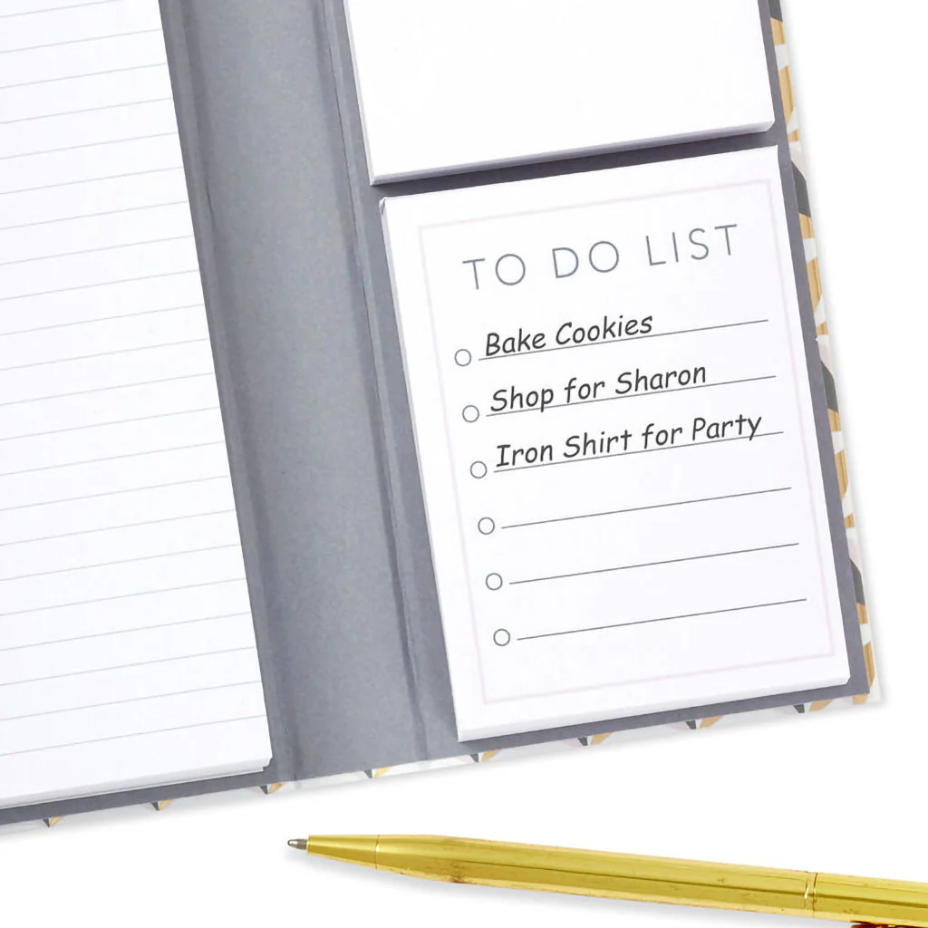 Hallmark : Blush, Pink and Gray Geometric Folio and Memo Pad Set - Image 3
