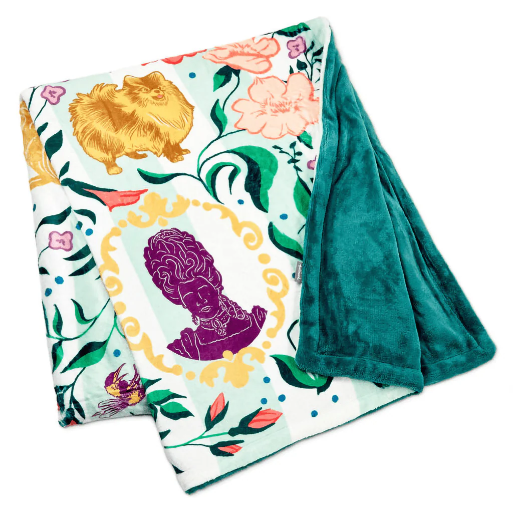 Hallmark : Bridgerton Ton Silhouettes on Floral Blanket, 50x60 - Image 6