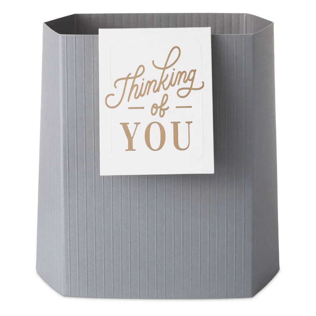 Hallmark : Build-a-Bouquet Gold Polka Dots Pop-Up Paper Vase With Mini Card - Image 5