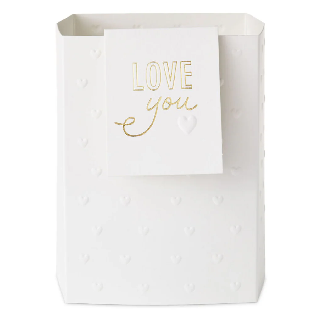 Hallmark : Build-a-Bouquet Gold Polka Dots Pop-Up Paper Vase With Mini Card - Image 7