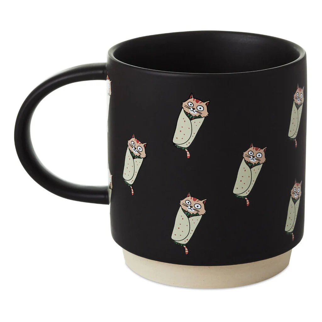 Hallmark : Cat Burrito Funny Mug, 16 oz. - Image 2