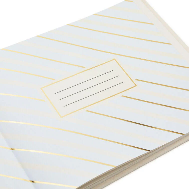 Hallmark : Cheers to Love Gold on Cream Linen Guest Book - Image 3