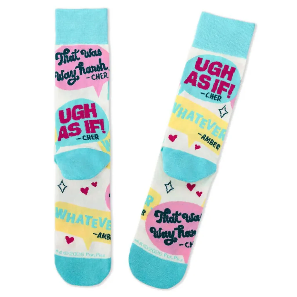 Hallmark : Clueless Cher and Amber Quotes Novelty Crew Socks - Image 2