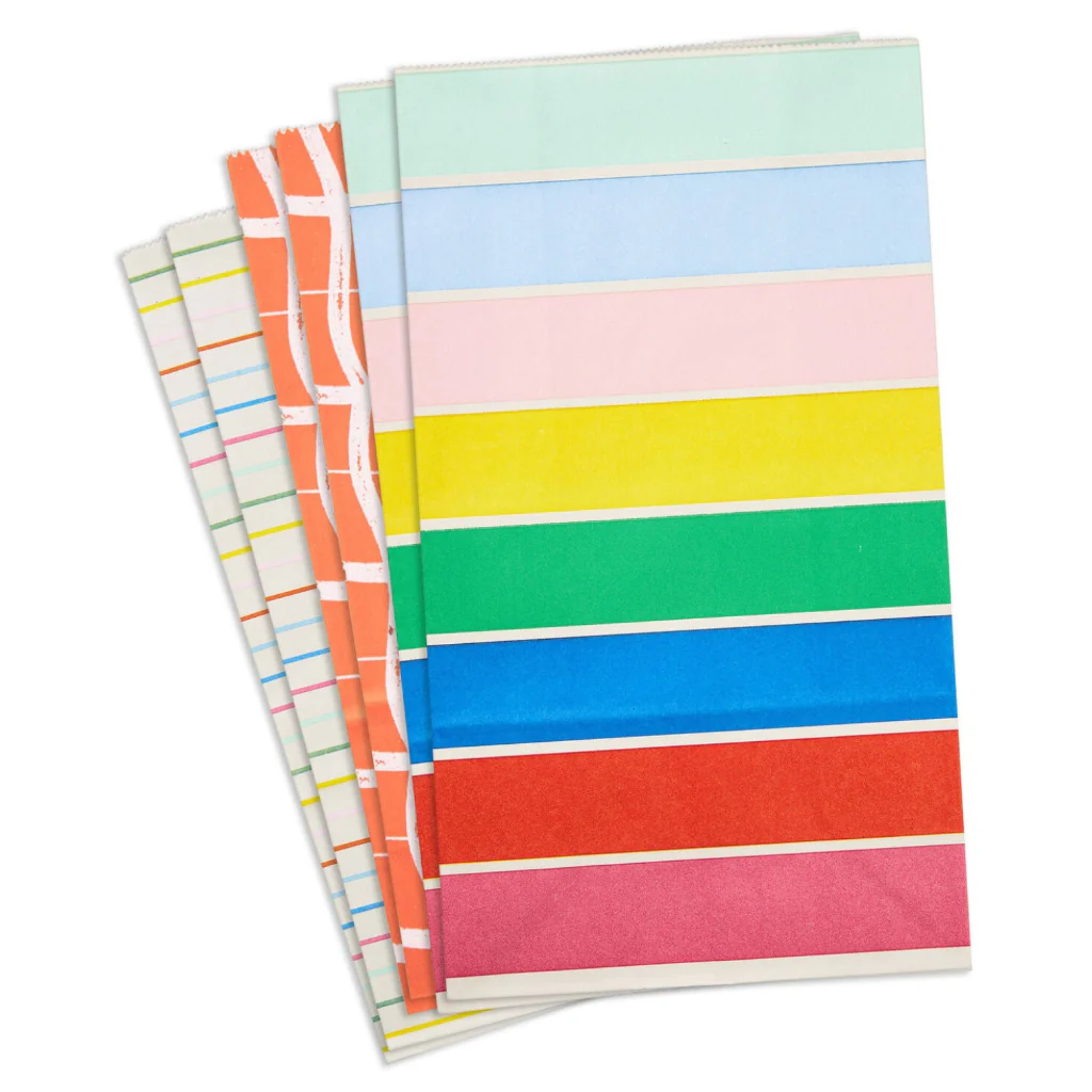 Hallmark : Colorful 6-Pack Assortment Paper Goodie Bags With Stickers - Image 3