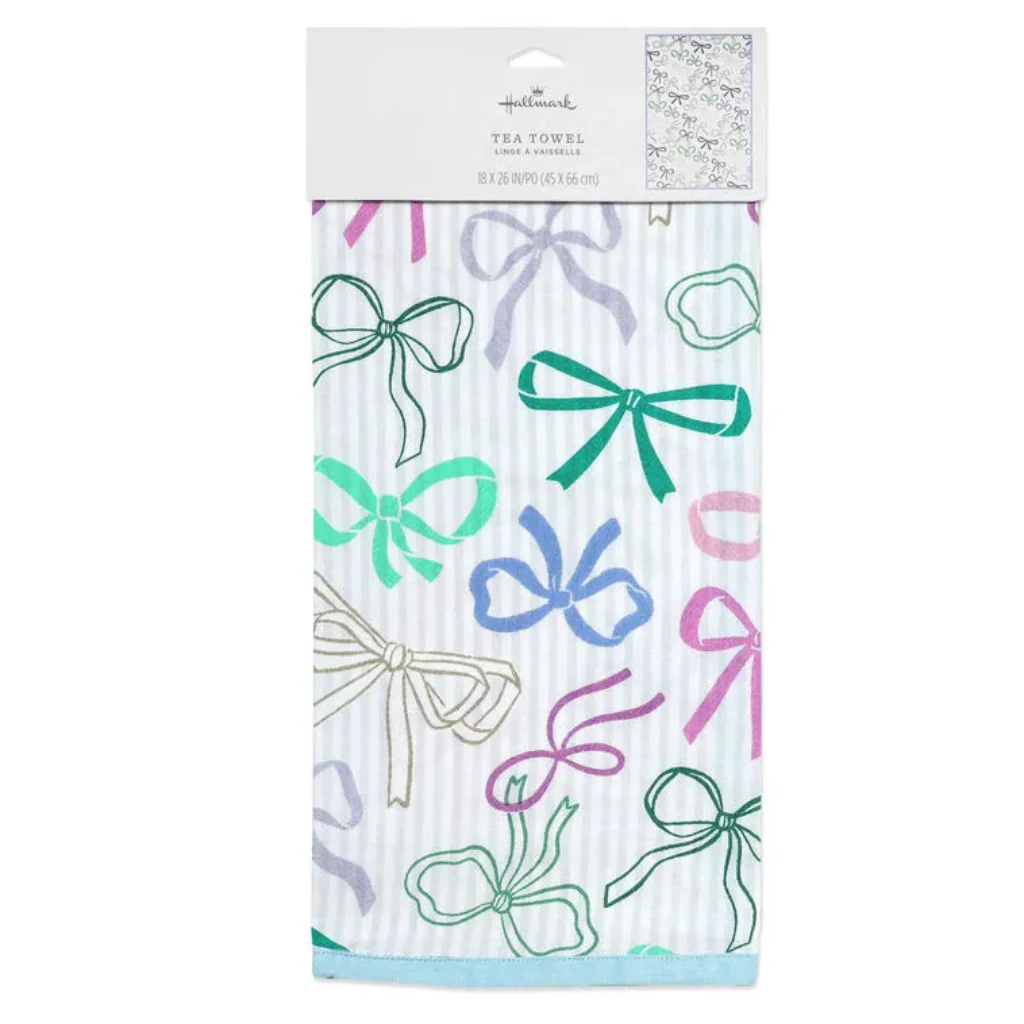 Hallmark : Colorful Bows Tea Towel, 18x24