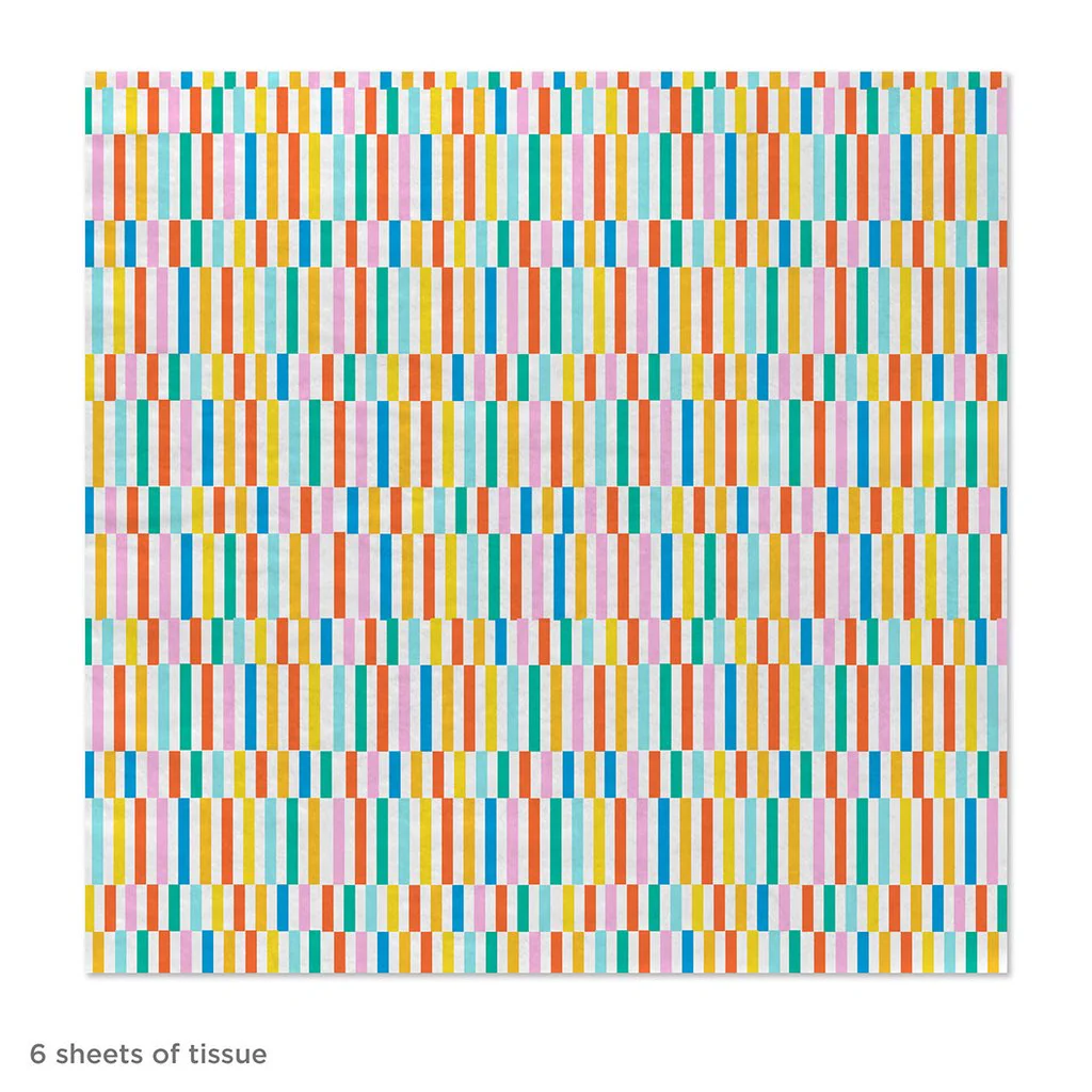Hallmark : Colorful Broken Lines Tissue Paper, 6 Sheets - Image 3