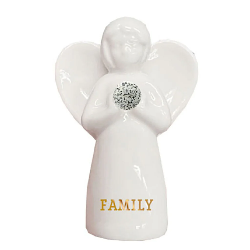 Hallmark Dalmatian Stone Angel of Family Mini Figurine, 2"