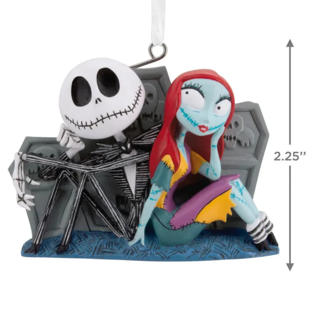 Hallmark : Disney Tim Burton's Jack and Sally With Tombstones Ornament - Image 3
