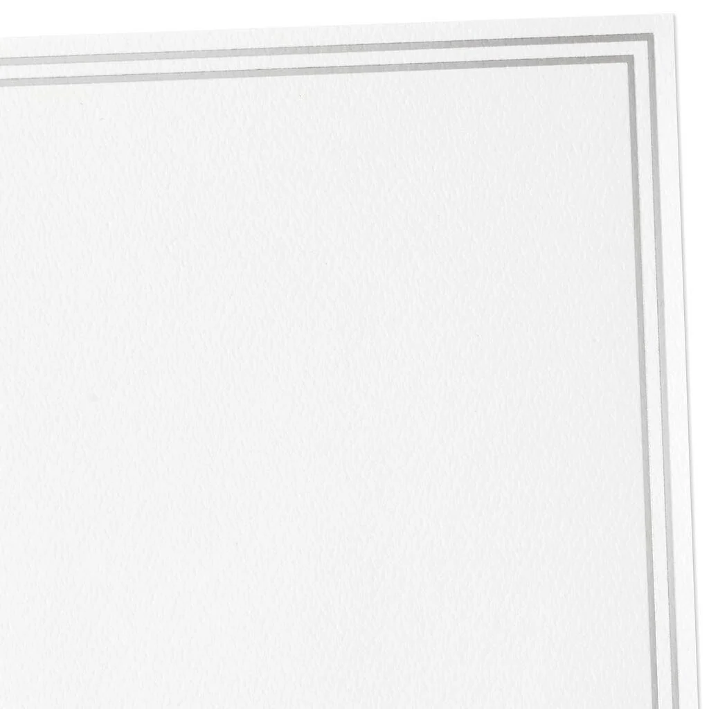Hallmark : Double Silver Border Stationery Set, Box of 20 - Image 2