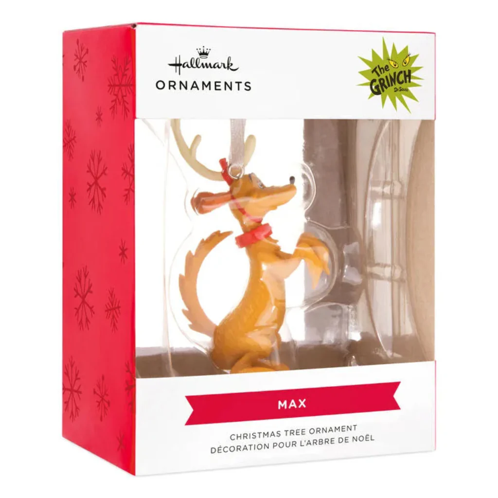 Hallmark : Dr. Seuss's How the Grinch Stole Christmas!™ Max in Antlers Ornament - Image 4