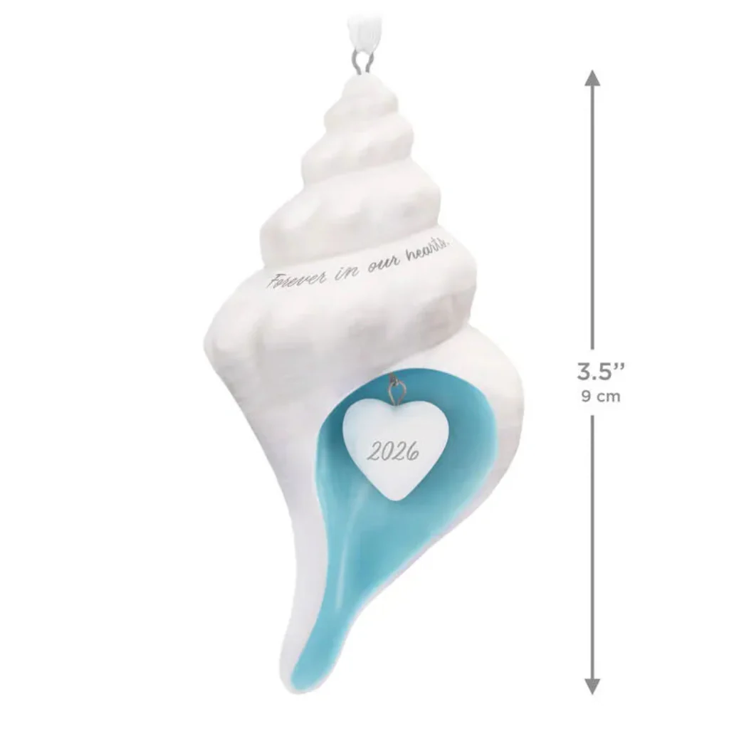 Hallmark : 2026 Keepsake Forever in Our Hearts Shell Porcelain Ornament (116) - Image 3