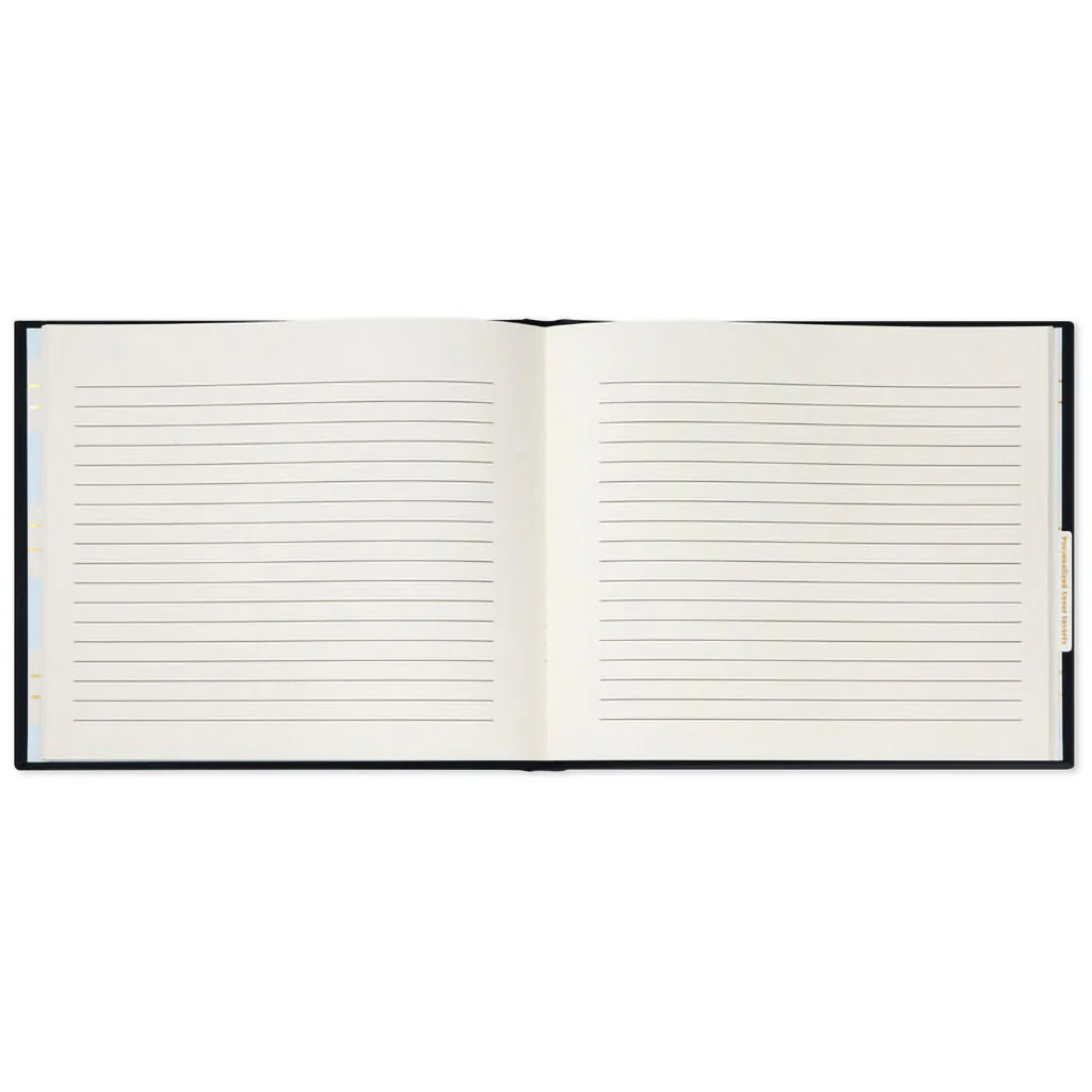 Hallmark : Gold on Navy Linen Customizable Guest Book - Image 6