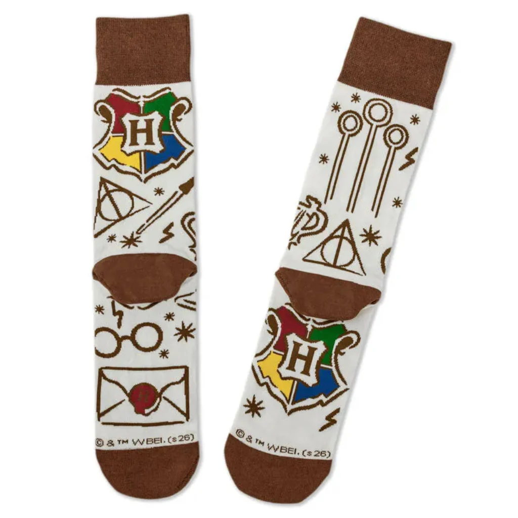 Hallmark : Harry Potter™ Collage of Icons Novelty Crew Socks - Image 2