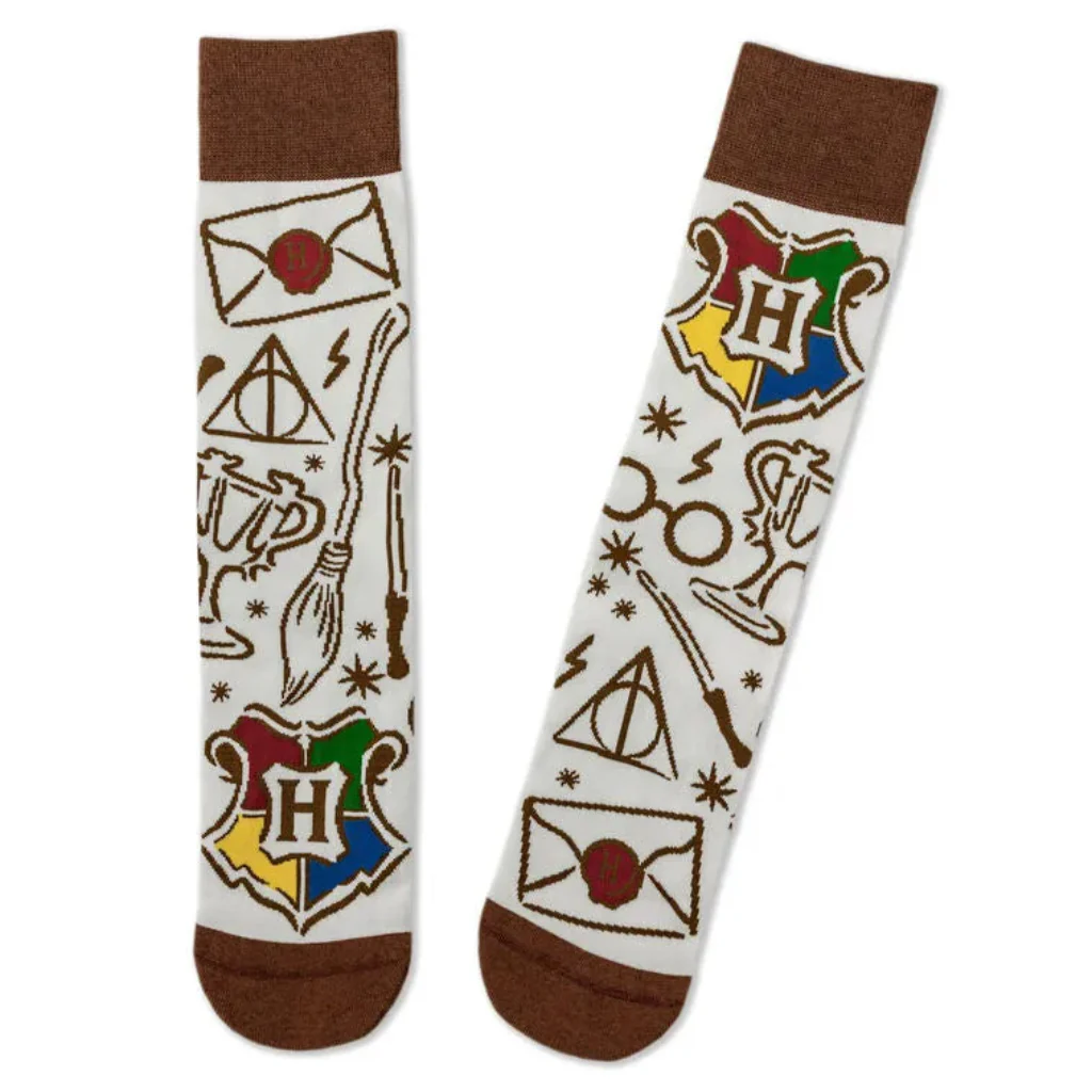 Hallmark : Harry Potter™ Collage of Icons Novelty Crew Socks - Image 3