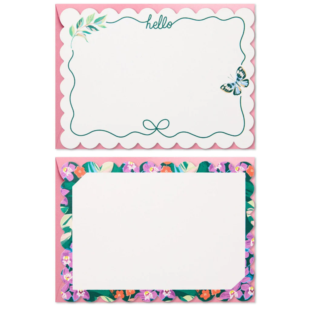 Hallmark : Lacey Chabert Collection Floral and Hello Bow Flat Note Cards in Caddy, Box of 40 - Image 3