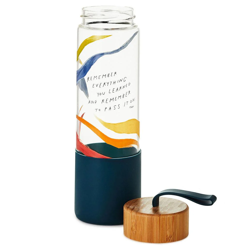 Hallmark : Morgan Harper Nichols Remember Everything Glass Water Bottle, 22 oz. - Image 2
