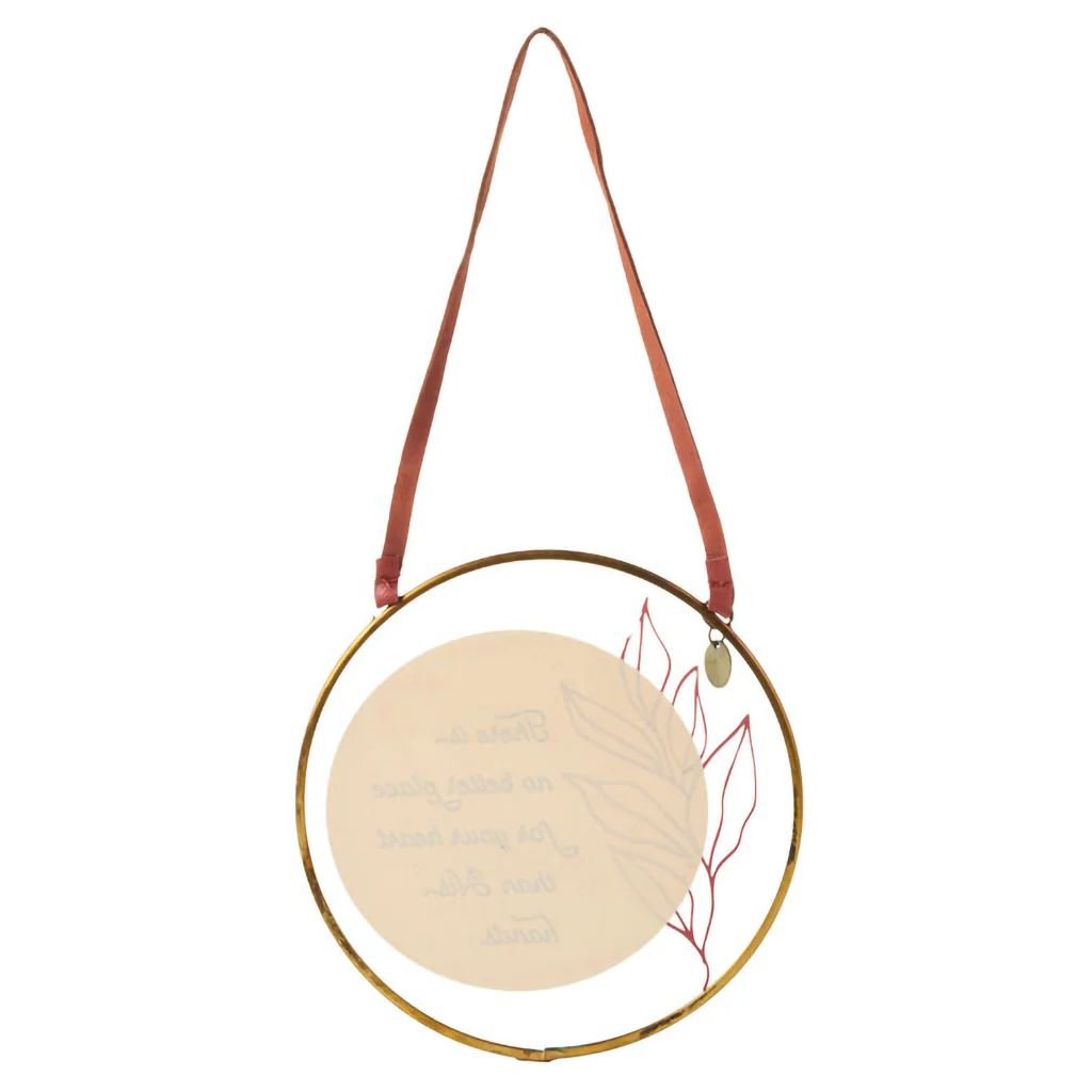 Hallmark : No Better Place Than in His Hands Hanging Glass Sentiment Sign - Image 2