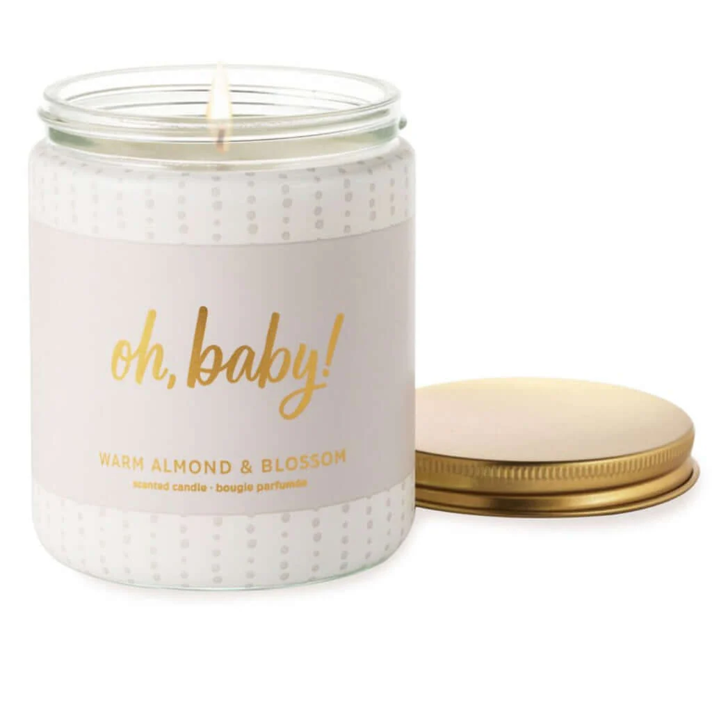Hallmark : Oh Baby Warm Almond and Blossom Scented Jar Candle, 7 oz. - Image 2