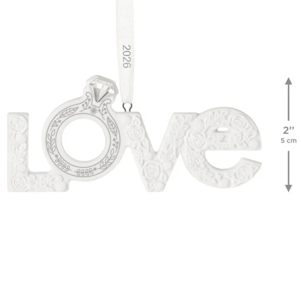 Hallmark : 2026 Keepsake Our Engagement Porcelain Ornament (229) - Image 3