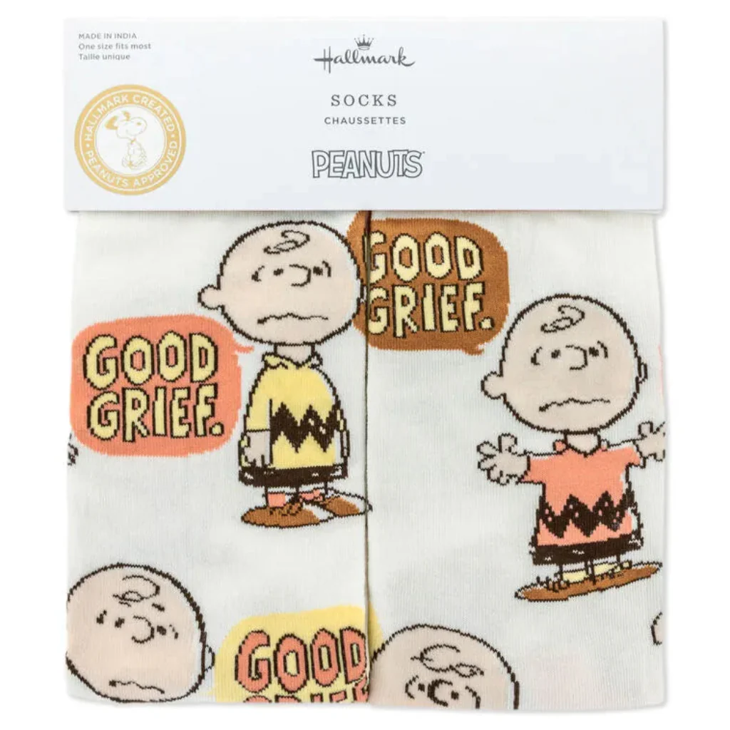 Hallmark : Peanuts® Charlie Brown Good Grief Novelty Crew Socks