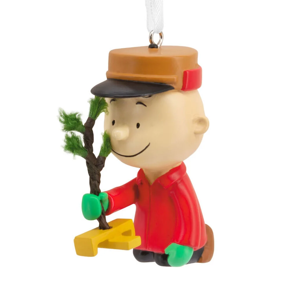Hallmark : Peanuts® Charlie Brown Kneeling With Tree Hallmark Ornament