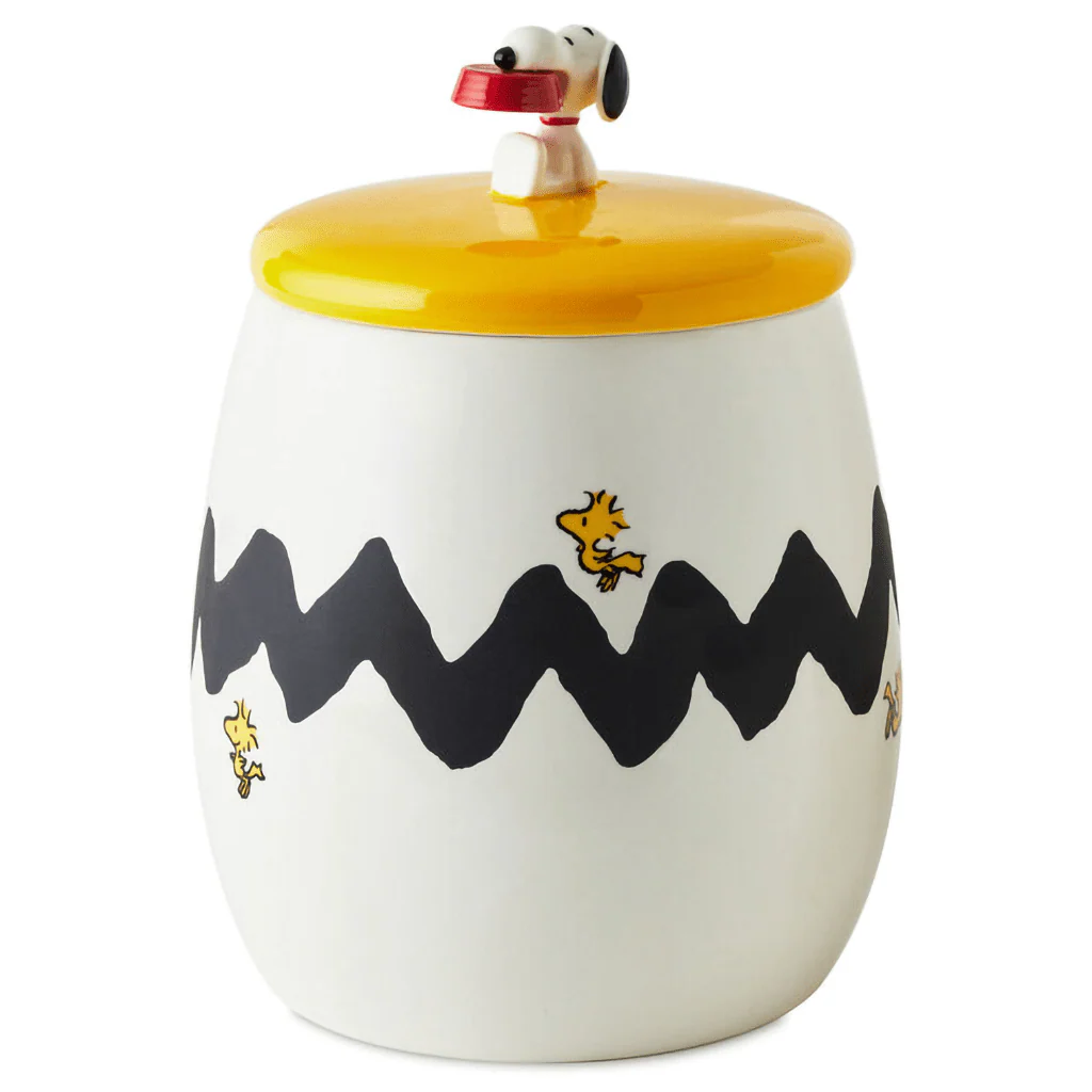 Hallmark : Peanuts® Snoopy and Woodstock Cookie Jar With Sound, 10"