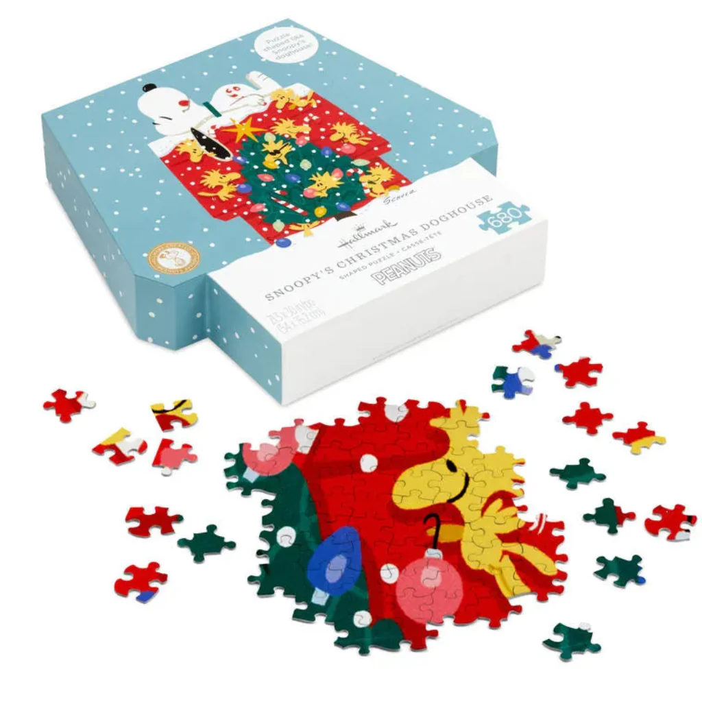 Hallmark : Peanuts Snoopy's Christmas Doghouse 680-Piece Shaped Puzzle - Image 3