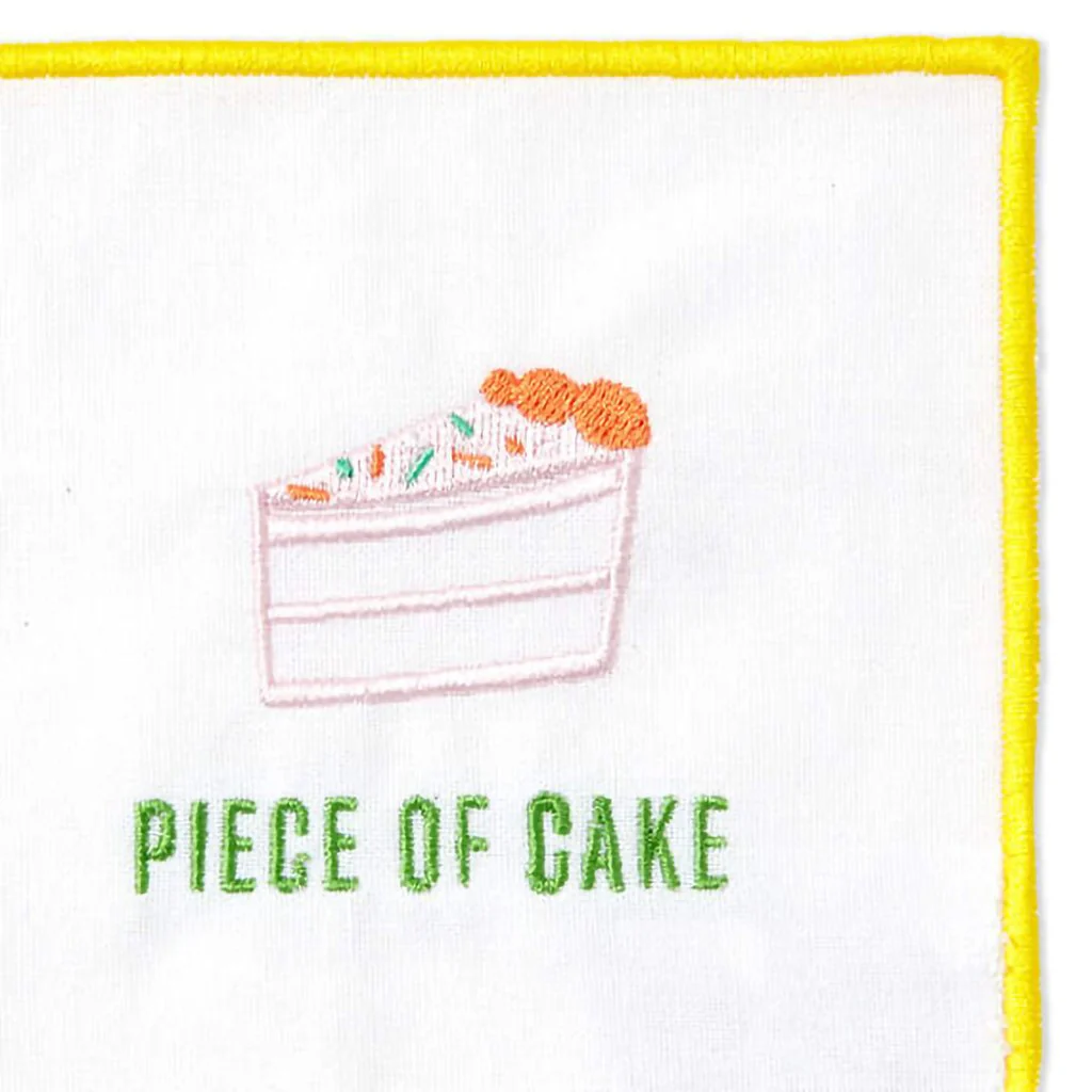 Hallmark : Piece of Cake Assorted Fabric Beverage Napkins, Set of 4 - Image 5
