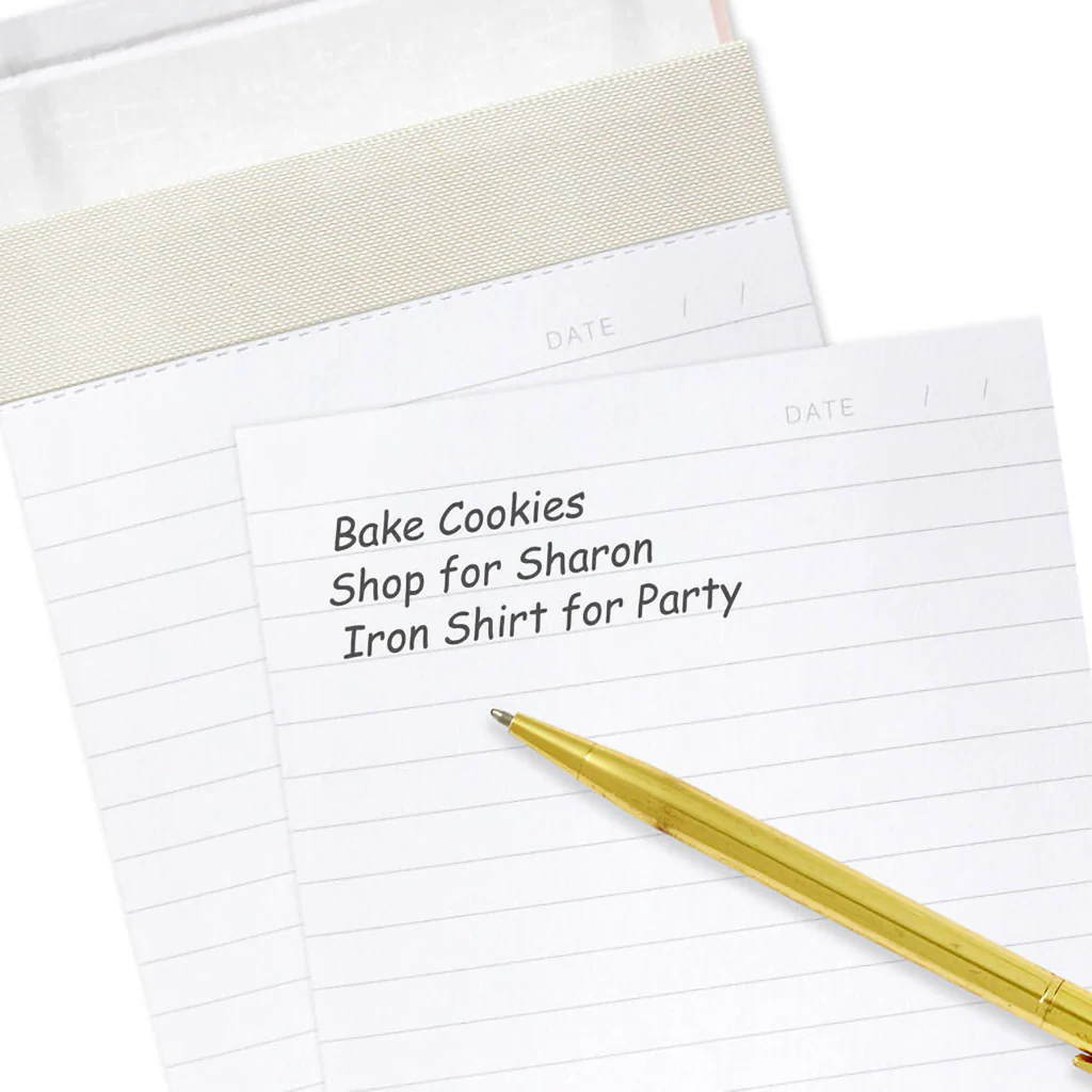 Hallmark : Pink and Gold Honeycomb Faux Leather Large List Pad - Image 4
