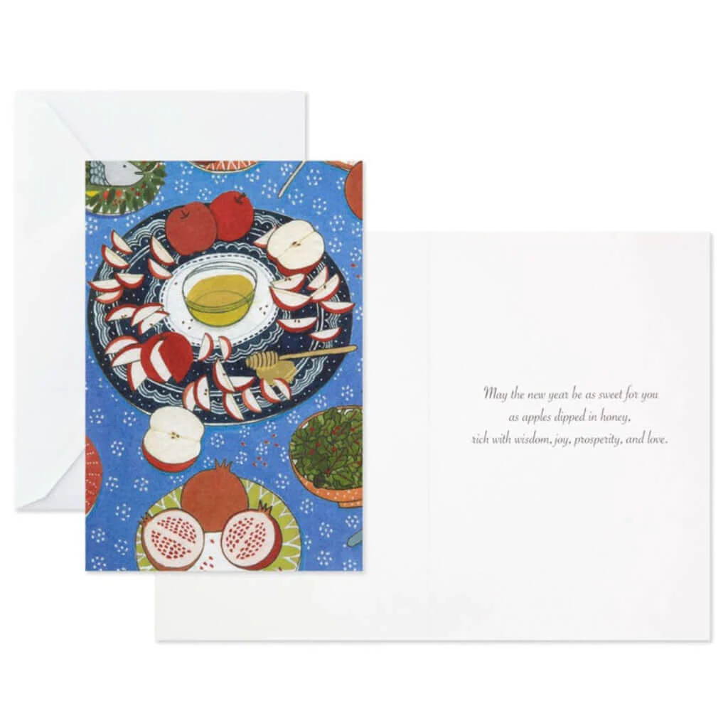 Hallmark : Plates of Fruit Rosh Hashanah Cards, Pack of 6 - Image 2