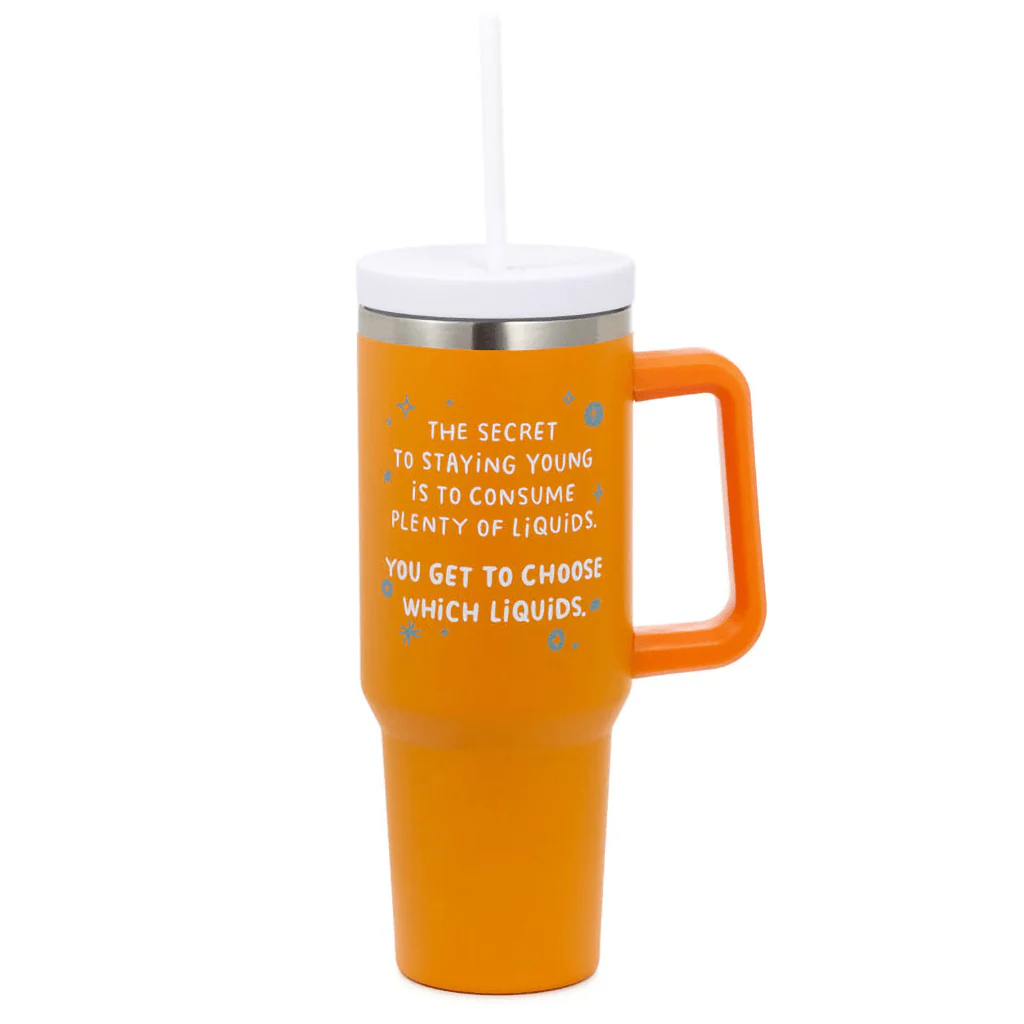 Hallmark : Secret to Staying Young Insulated Travel Cup With Handle, 42 oz.