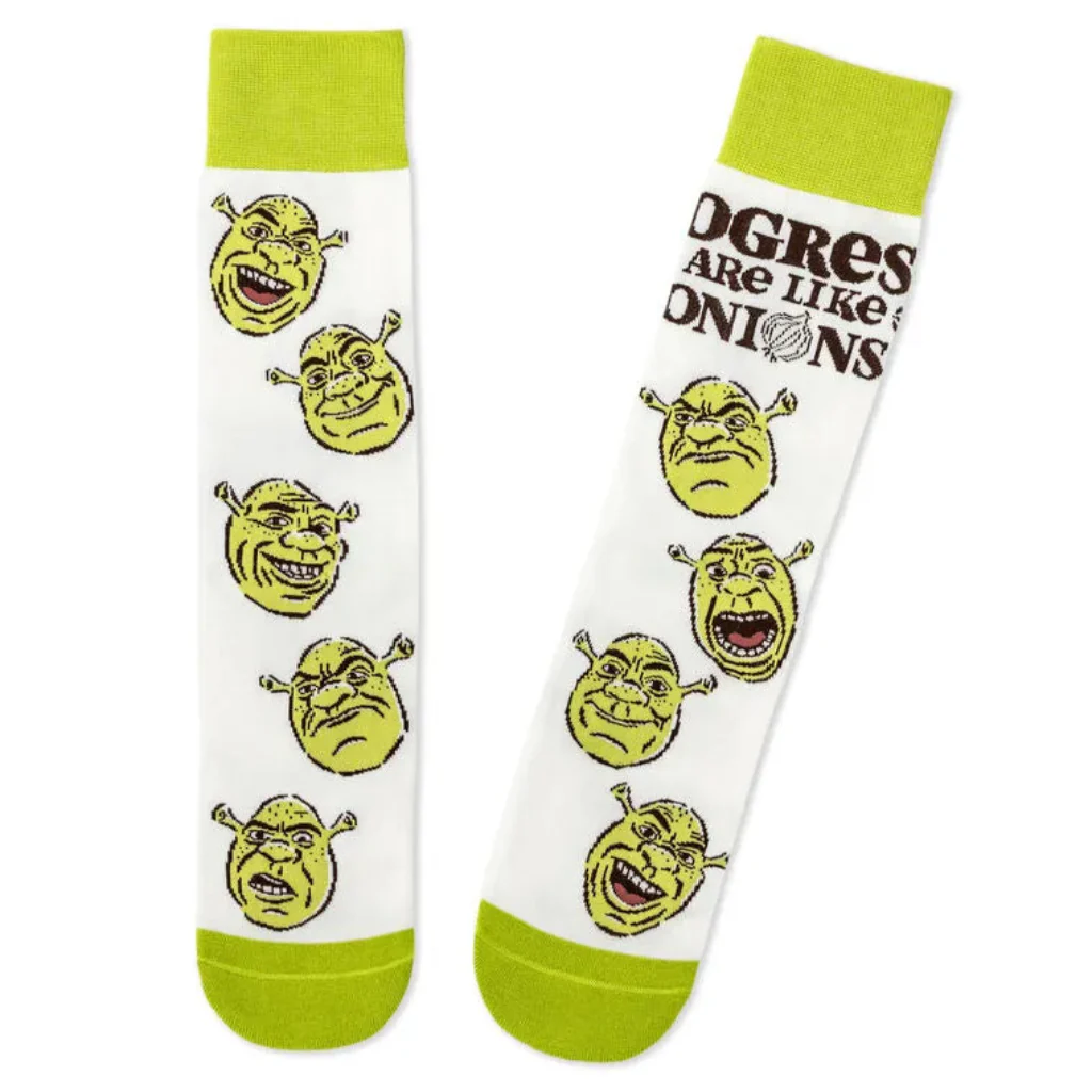 Hallmark : Shrek Ogres Are Like Onions Novelty Crew Socks - Image 3