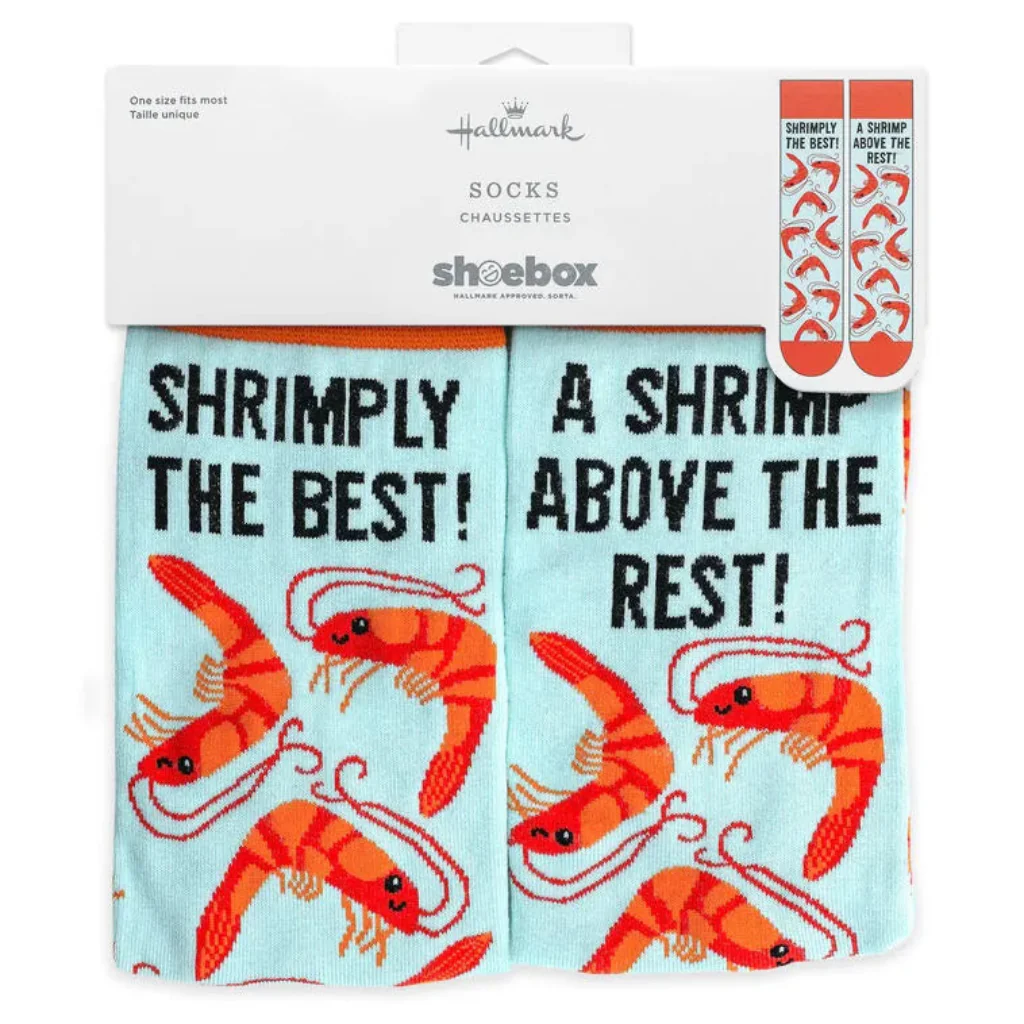 Hallmark : Shrimply the Best Novelty Crew Socks