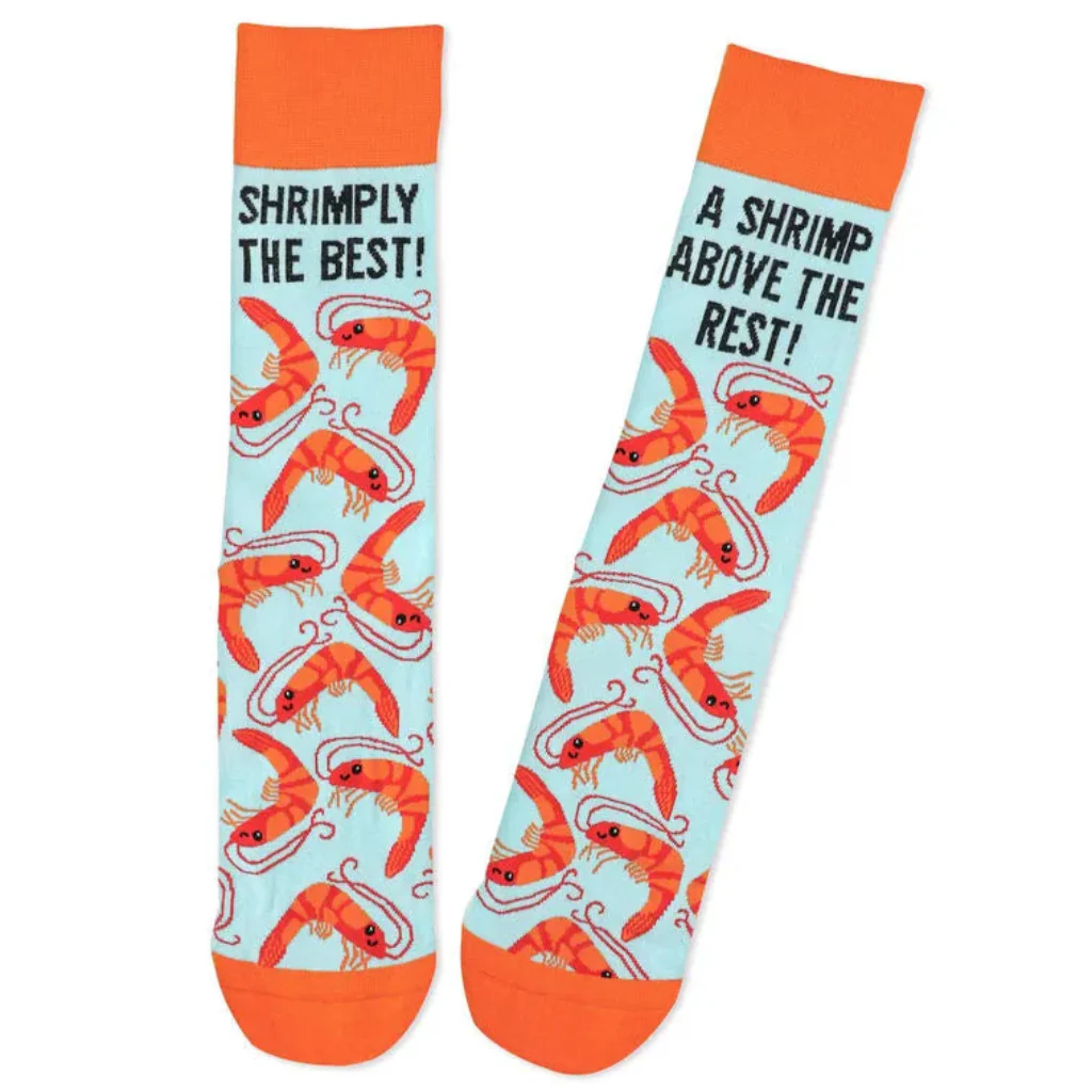 Hallmark : Shrimply the Best Novelty Crew Socks - Image 3
