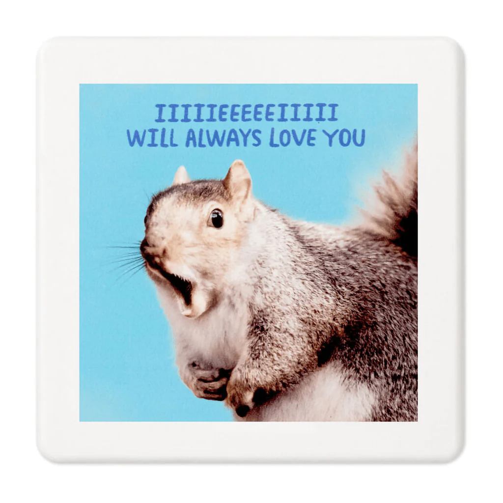 Hallmark : Singing Squirrel Photo Funny Coaster