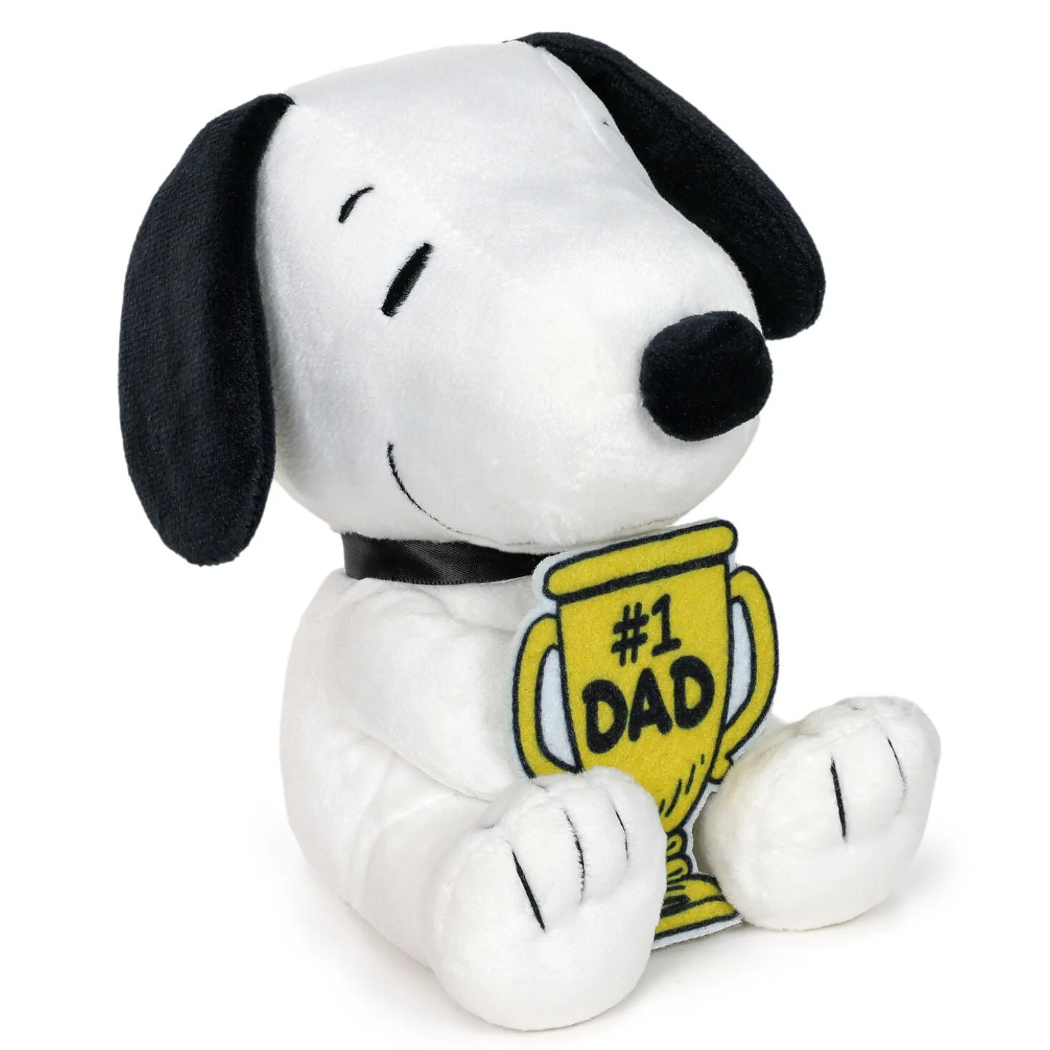 Hallmark : Snoopy Plush With Felt #1 Dad Trophy 6.5"