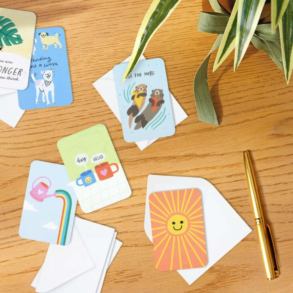 Hallmark : Sunny Illustrations Mini Cards Pack- 6 Pack - Image 7