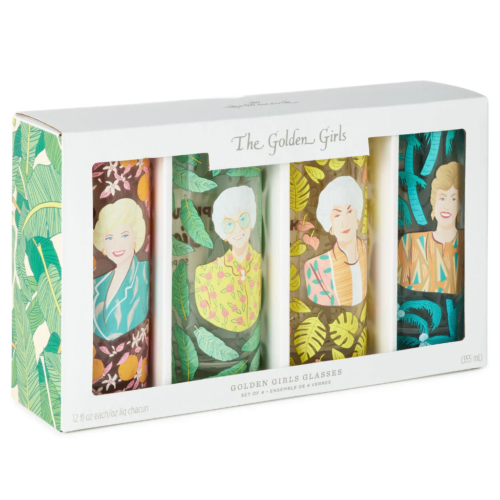 Hallmark : The Golden Girls Cameos and Quotes Drinking Glasses, Set of 4 - Image 3